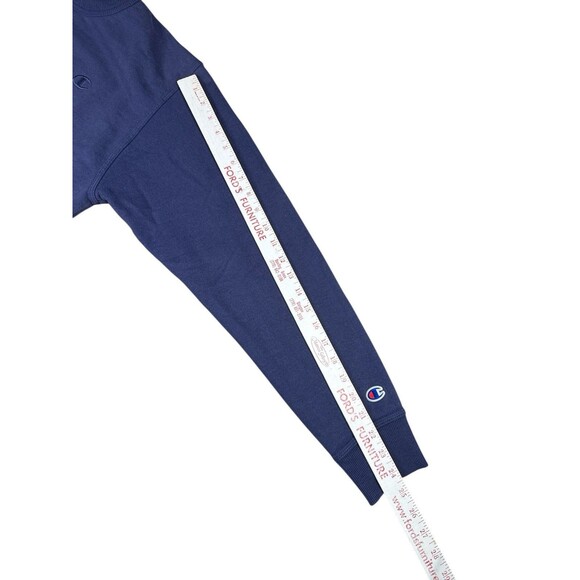 Champion Authentic Athleticwear Men’s Crewneck Sweatshirt Small Navy Blue Logo - Picture 8 of 9